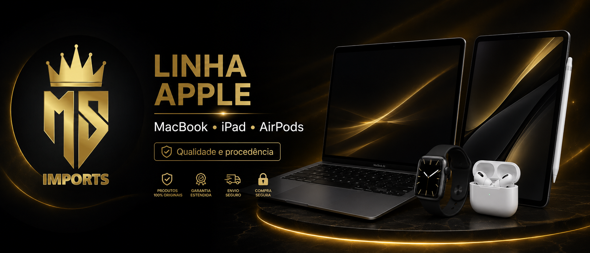Banner da linha Apple da MS Imports